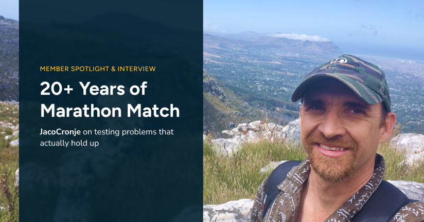 20+ Years of Marathon Match: Jaco Cronje on Testing Problems That Actually Hold Up